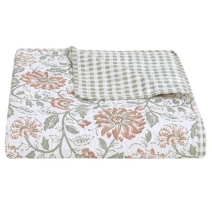 Fraiche Maison Microfiber Quilt King Genevieve Floral
