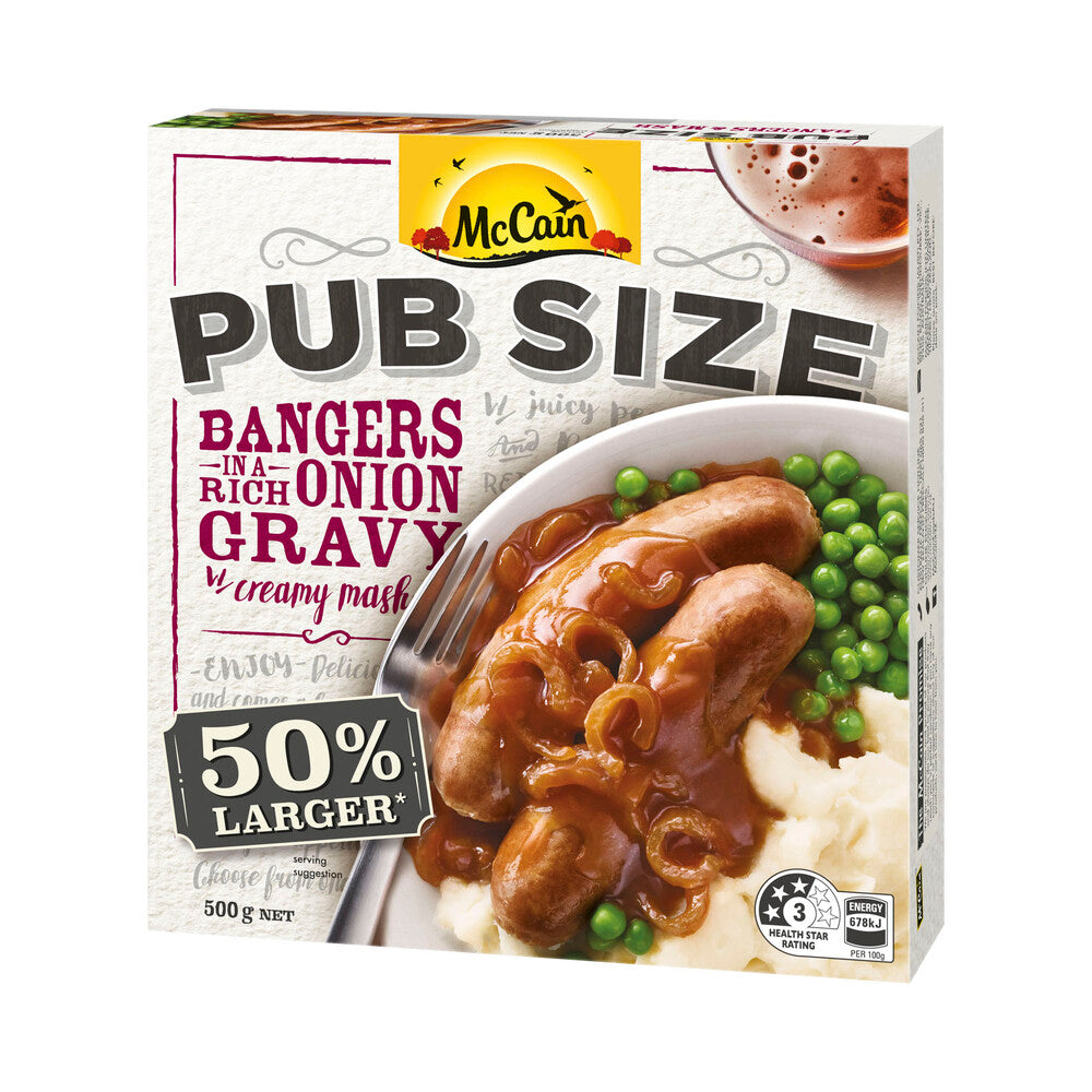 McCain Pub Size Bangers & Mash - 500g