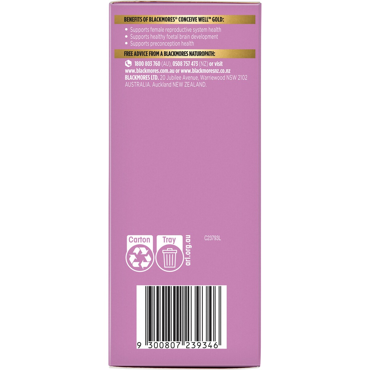 Blackmores Conceive Well Gold Preconception Vitamin 56 pack