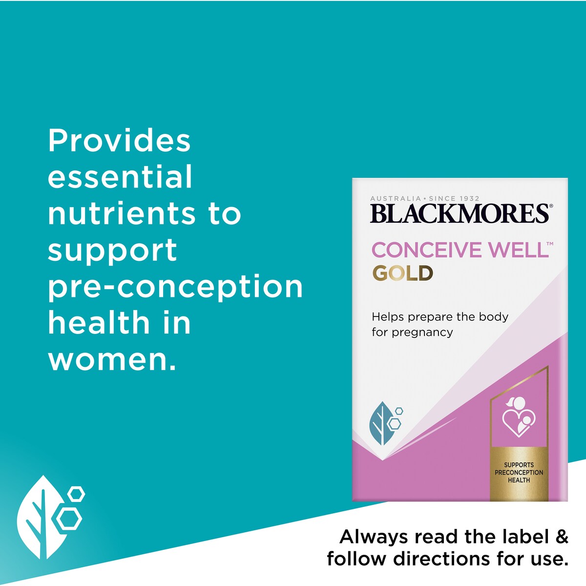 Blackmores Conceive Well Gold Preconception Vitamin 56 pack