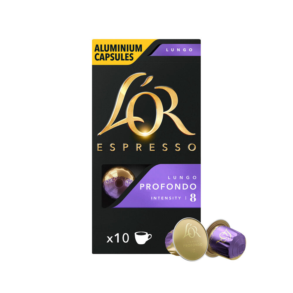 L'OR Espresso Lungo Profondo Intensity 8 Coffee Capsules 52g - 10 pack