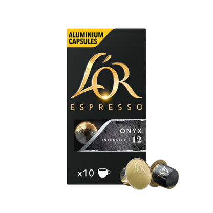L'OR Espresso Onyx Intensity 12 Coffee Capsules 52g - 10 pack