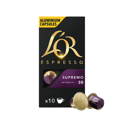 L'OR Espresso Supremo Intensity 10 Coffee Capsules 52g - 10 Pack