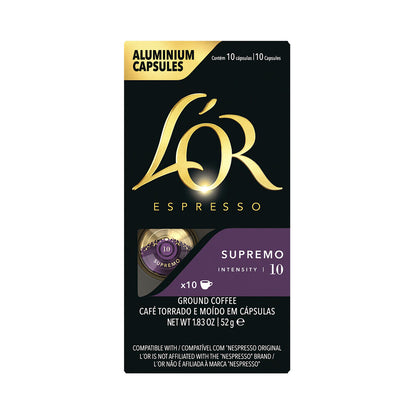 L'OR Espresso Supremo Intensity 10 Coffee Capsules 52g - 10 Pack