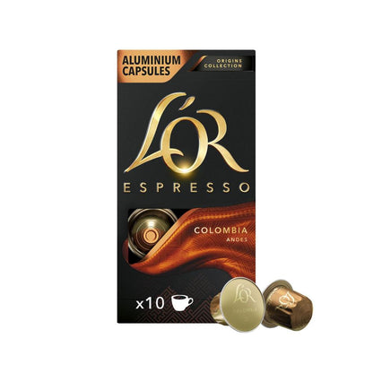 L'OR Espresso Colombia Intensity 8 Coffee Capsules 52g - 10 pack
