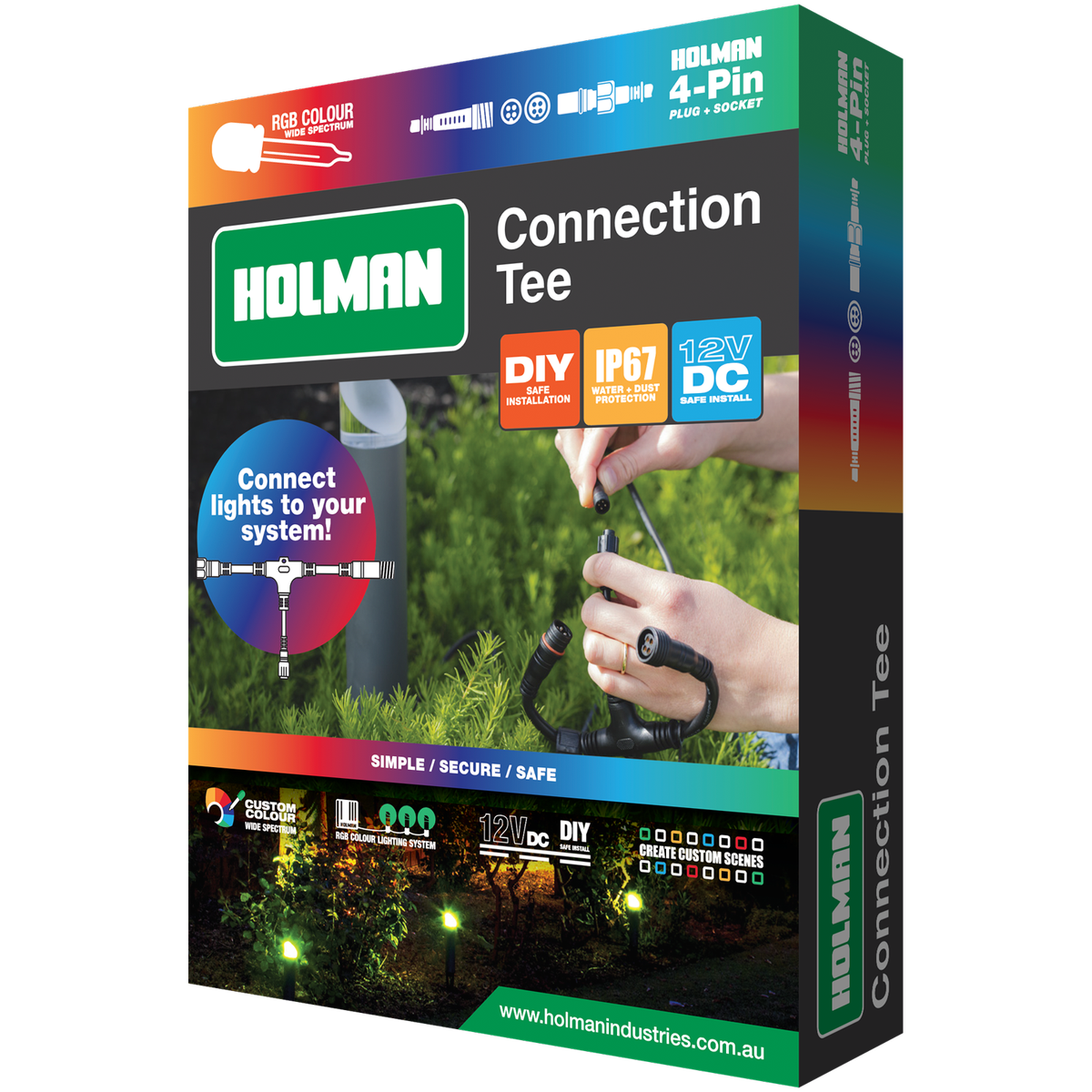 Holman Connection Tee - Connect Lights to Your System - DIY - 12v Dc