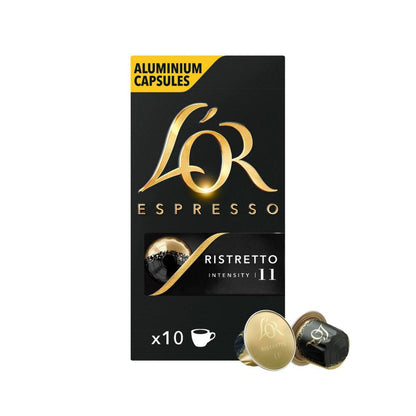 L'OR Espresso Ristretto Intensity 11 Coffee Capsules 52g - 10 pack