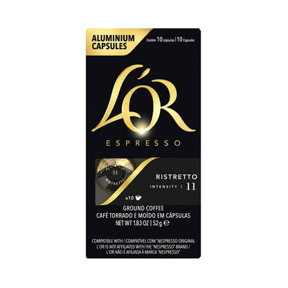 L'OR Espresso Ristretto Intensity 11 Coffee Capsules 52g - 10 pack