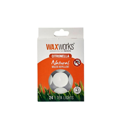 Waxworks Citronella Tea Lights - 24 pack