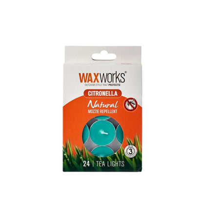 Waxworks Citronella Tea Lights - 24 pack