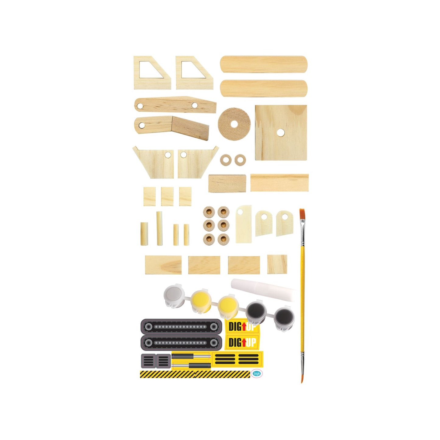Boyle Wood Craft Project Kit Excavator - 110 x 200mm