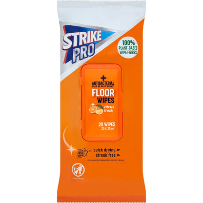 Strike Pro Floor Wipes 20 Pack