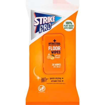 Strike Pro Floor Wipes 20 Pack