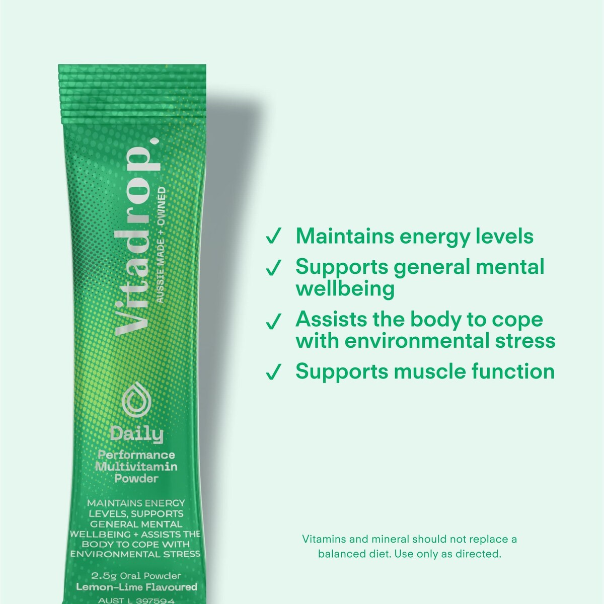 Vitadrop Daily Hydrate Energy+ Mood Lemon-Lime 10 Pack
