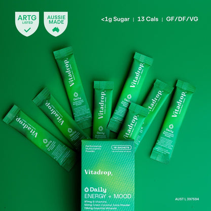 Vitadrop Daily Hydrate Energy+ Mood Lemon-Lime 10 Pack