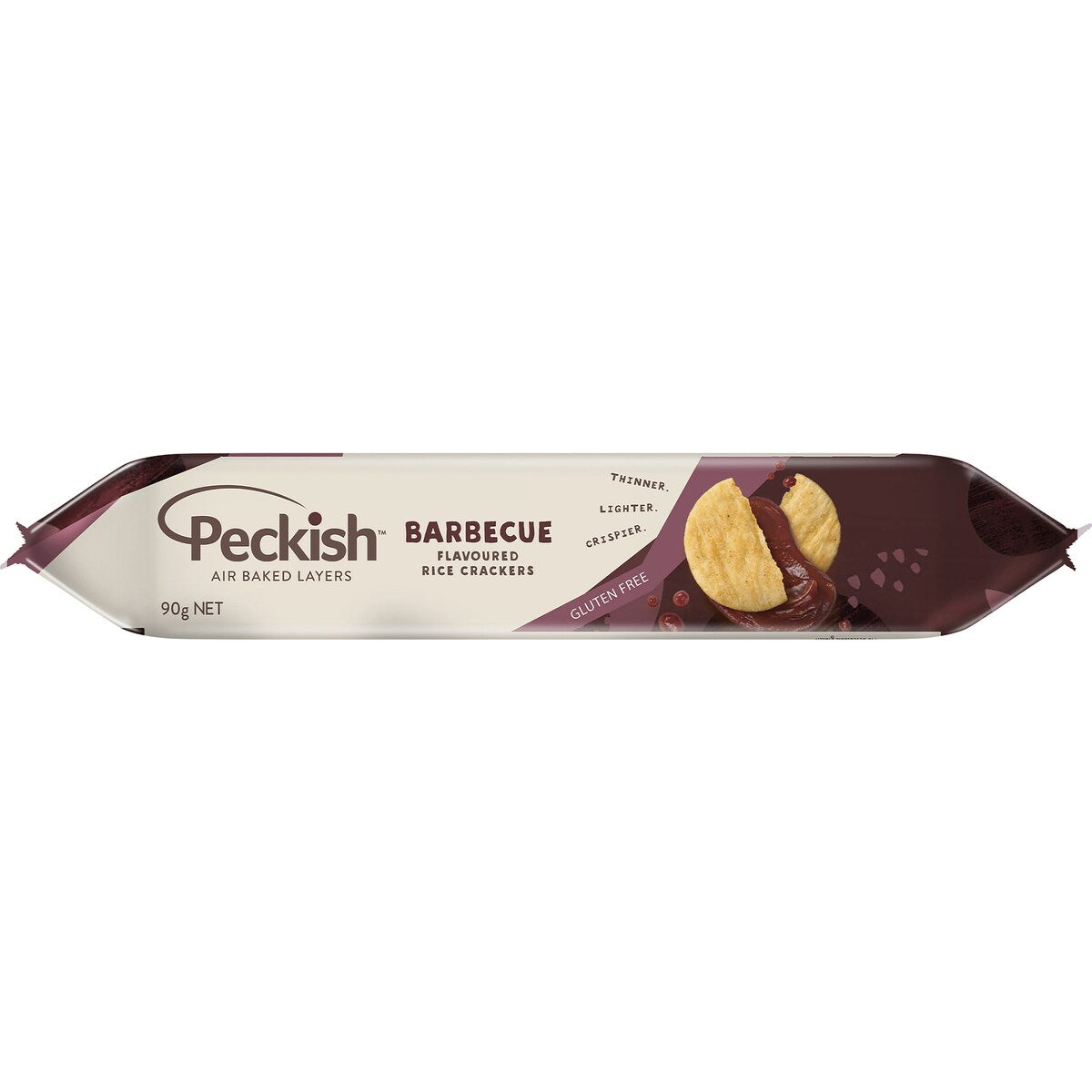 Peckish Flavoured Rice Crackers Tangy BBQ 90g