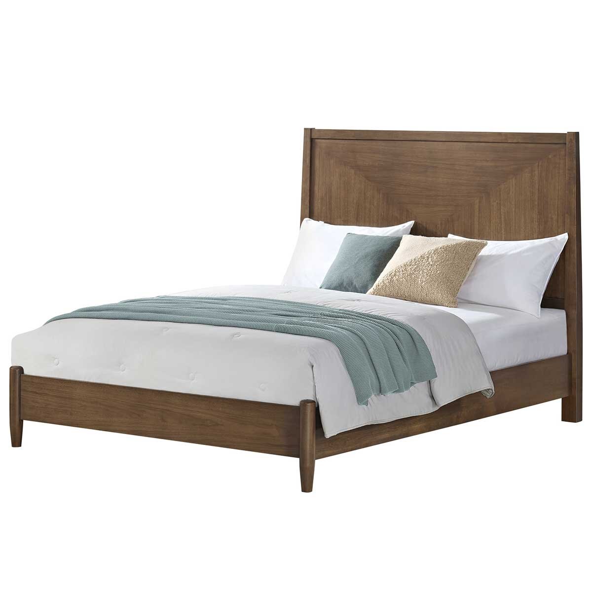 Universal Broadmoore Powell Queen Bed Saddle Brown Rubberwood M23113210
