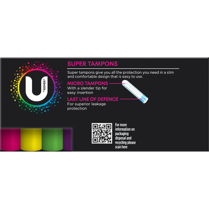 U By Kotex Tampons Super 32 Pack
