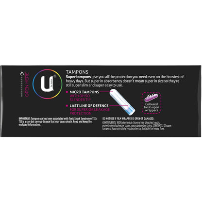 U By Kotex Tampons Super 32 Pack