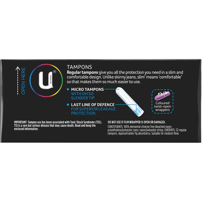 U By Kotex Tampons Regular 32 Pack