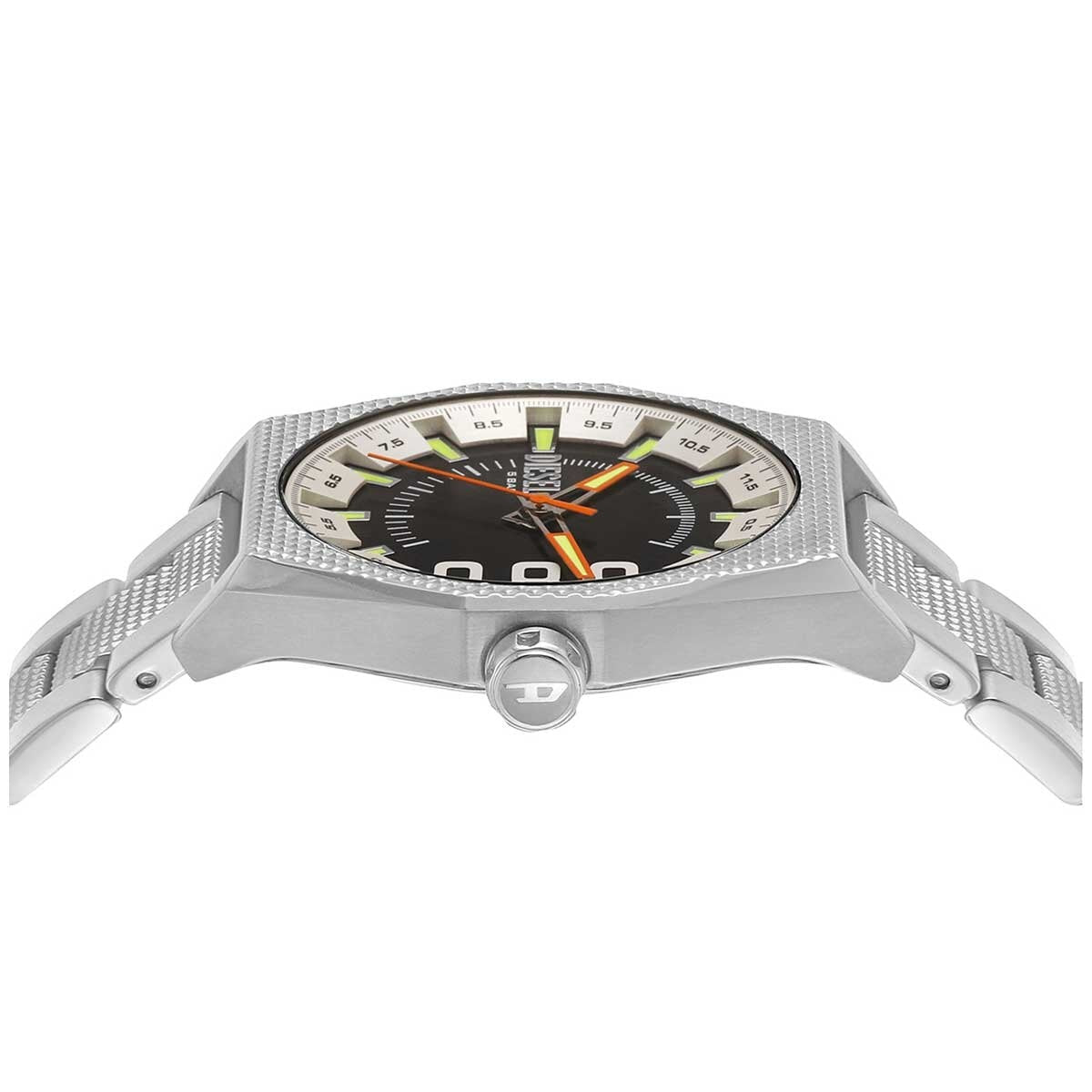Diesel Scraper Stainless Steel Men's Watch DZ2172 43mm Black Sunray Dial Stainless Steel Bracelet