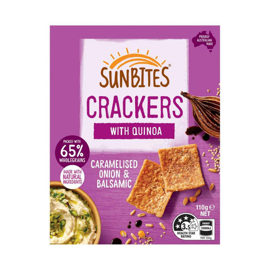 Sunbites Caramelised Onion & Balsamic Snack Crackers - 110g