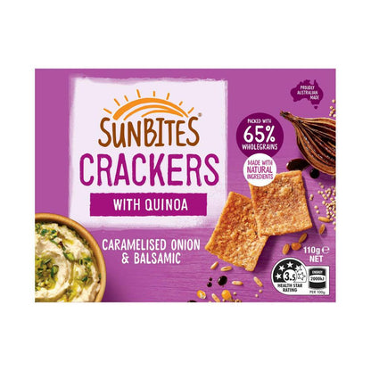 Sunbites Caramelised Onion & Balsamic Snack Crackers - 110g