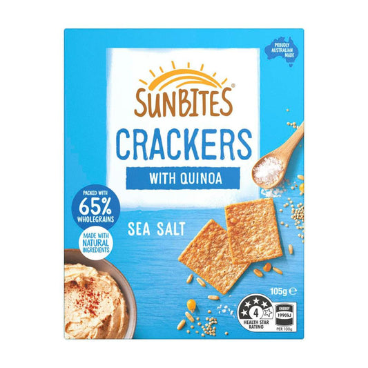 Sunbites Sea Salt Snack Crackers - 105g
