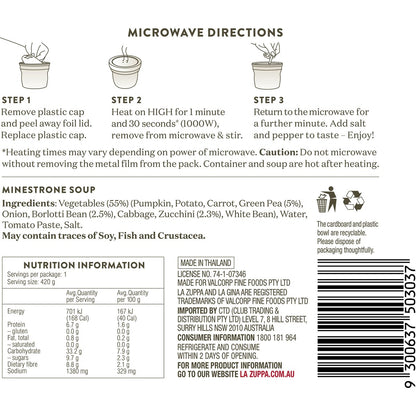 La Zuppa Microwave Soup Minestrone 420g