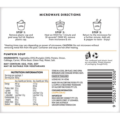La Zuppa Microwave Soup Pumpkin 420g