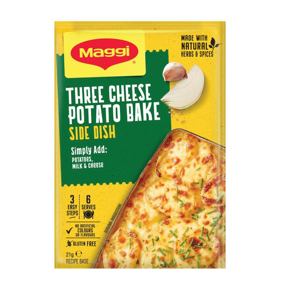 Maggi Gluten Free Side Dishes Three Cheese Potato Bake - 21g