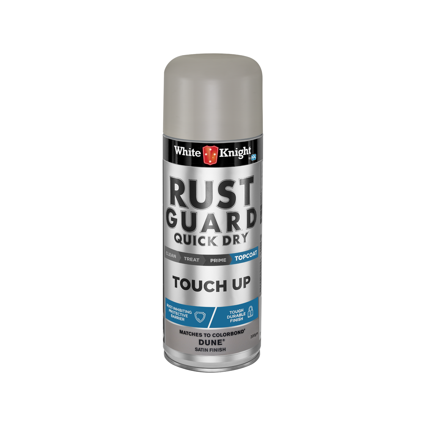 White Knight Rust Guard Dune Satin Touch Up Spray Paint - 300g