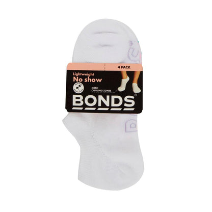 Bonds Womens Logo Light No Show Size 3 - 84 - pack