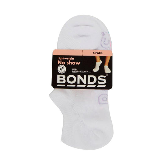 Bonds Womens Logo Light No Show Size 3 - 84 - pack