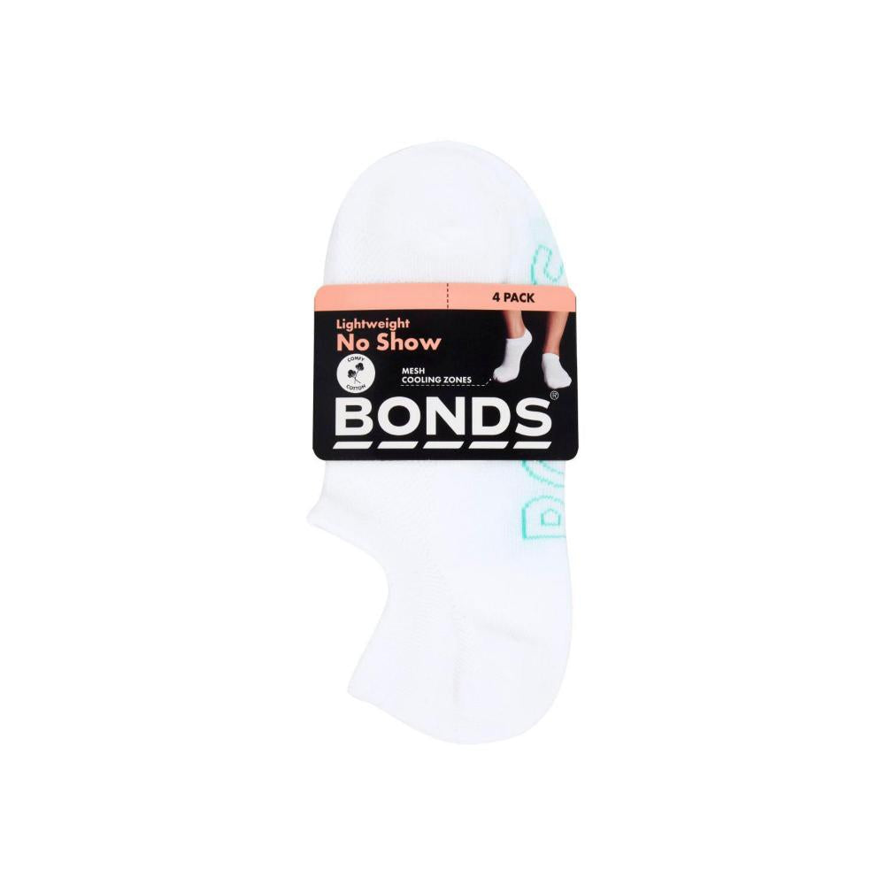 Bonds Womens Logo Light No Show Size 8 - 114 - Pack