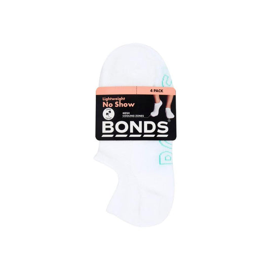 Bonds Womens Logo Light No Show Size 8 - 114 - Pack