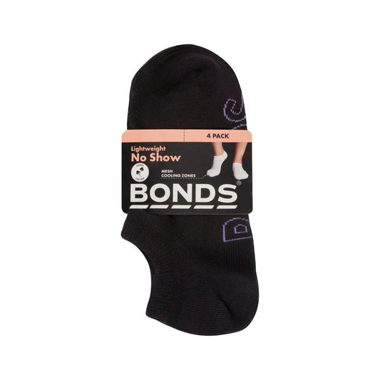 Bonds Womens Logo Light No Show Size 8 - 114 - Pack