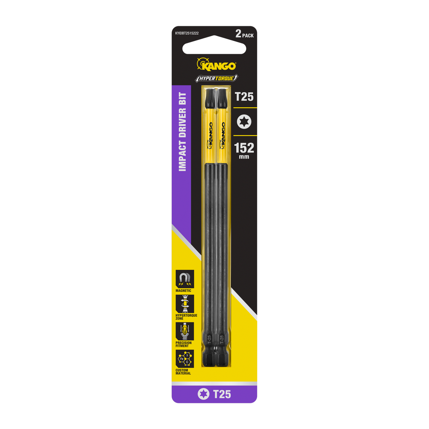 Kango HYPERTORQUE Impact Driver Bit - 152mm TX25 - 2 Pack