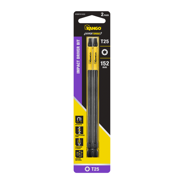 Kango 152mm Tx25 HYPERTORQUE Impact Driver Bit 2 Pack