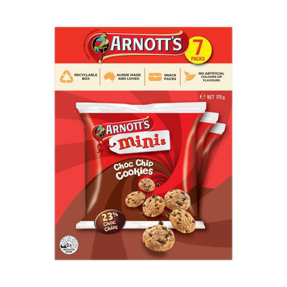 Arnott's Mini Choc Chip Cookies 7 Pack - 175g