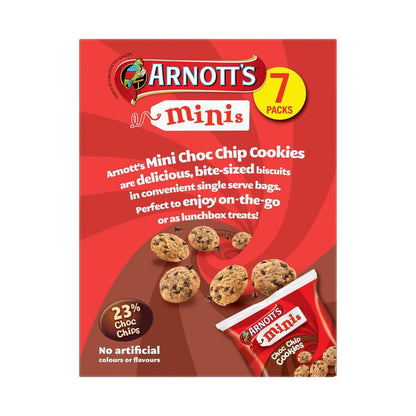 Arnott's Mini Choc Chip Cookies 7 Pack - 175g