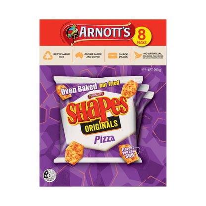 Arnott's Shapes Original Pizza Multipack 8 Pack - 200g