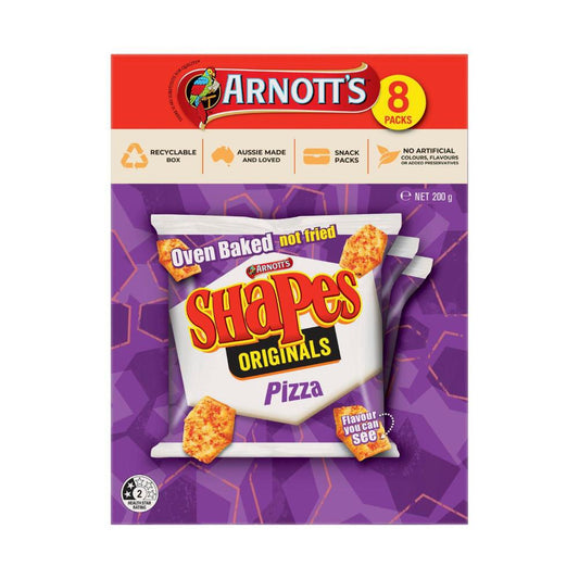 Arnott's Shapes Original Pizza Multipack 8 Pack - 200g