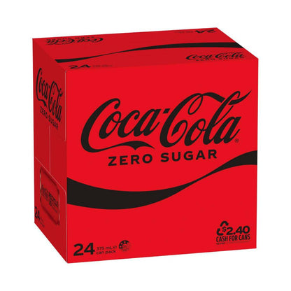 Coca-Cola Zero Sugar Soft Drink Multipack Cans 24x375ml