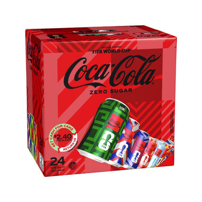 Coca-Cola Zero Sugar Soft Drink Multipack Cans 24x375ml