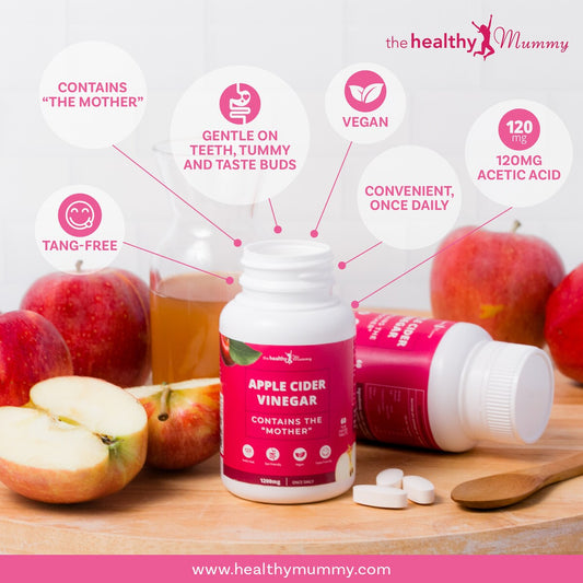 The Healthy Mummy Apple Cider Vinegar Film Coated Tablets 60 Pack