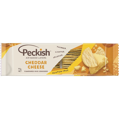 Peckish Flavoured Rice Crackers Cheddar Cheese 90g
