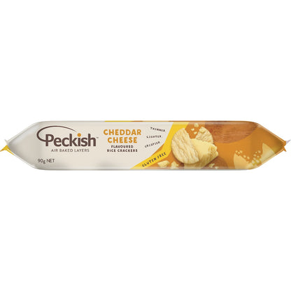 Peckish Flavoured Rice Crackers Cheddar Cheese 90g