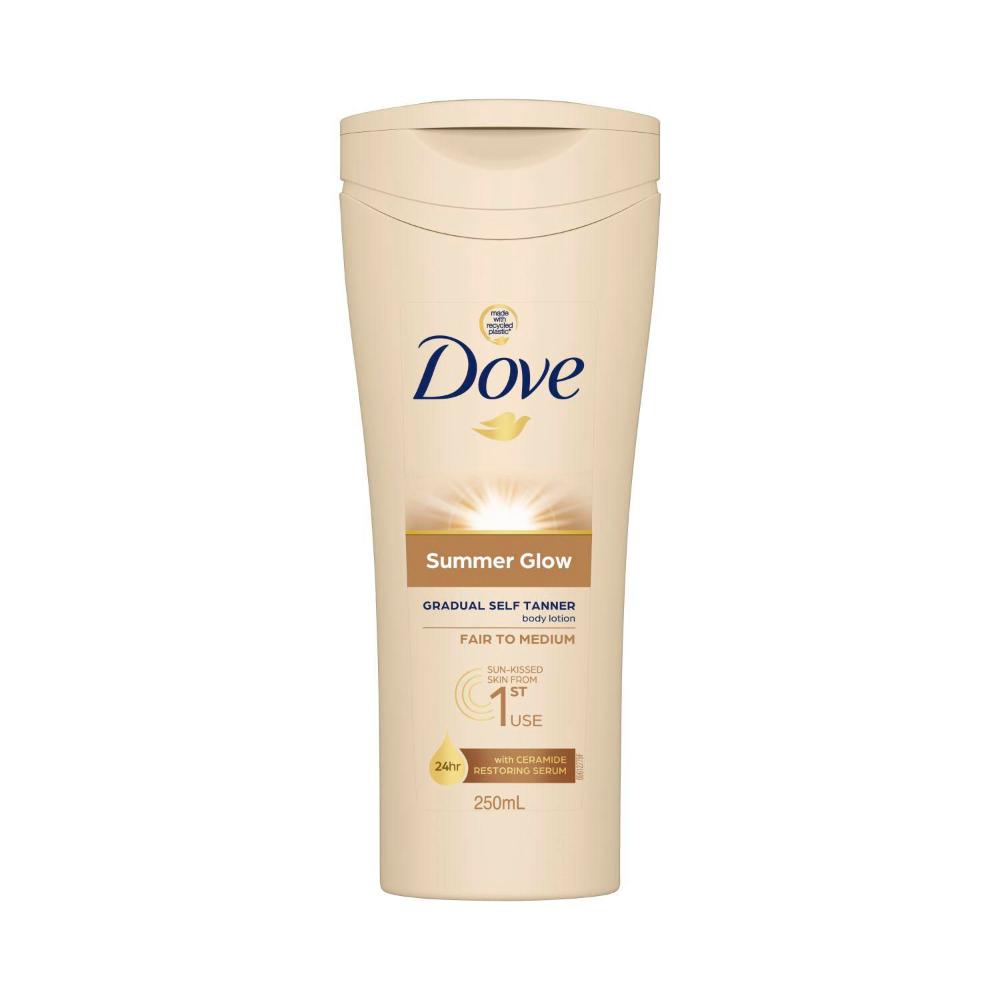 Dove Summer Glow Gradual Self Tanner Body Lotion Fair To Medium - 250mL