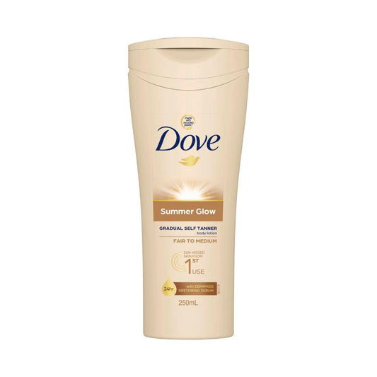 Dove Summer Glow Gradual Self Tanner Body Lotion Fair To Medium - 250mL